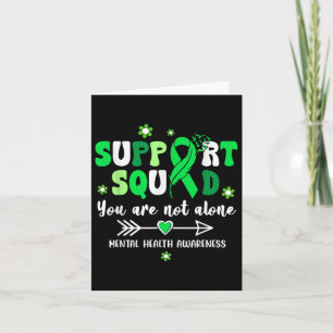 Groovy Support Squad Green Ribbon Mental Health Aw Card