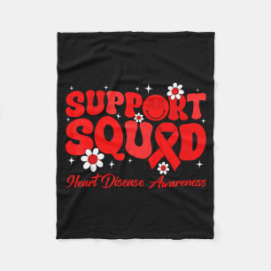 Groovy Support Squad Heart Disease Awareness Day R Fleece Blanket