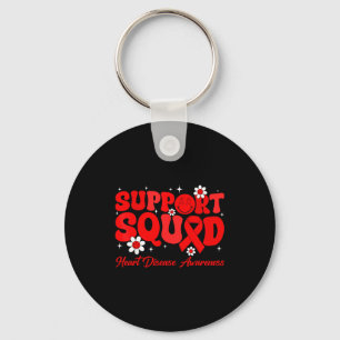 Groovy Support Squad Heart Disease Awareness Day R Key Ring