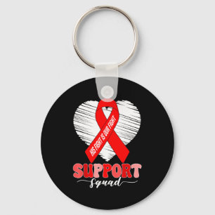 Groovy Support Squad His Fight Is Our Fight Heart  Key Ring