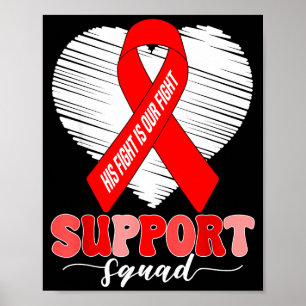 Groovy Support Squad His Fight Is Our Fight Heart  Poster