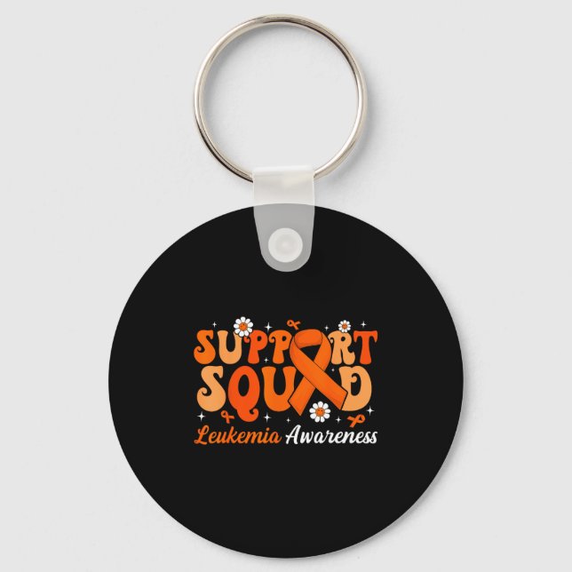Groovy Support Squad Leukaemia Awareness Month Vio Key Ring (Front)