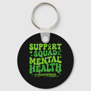 Groovy Support Squad Mental Health Awareness Key Ring