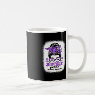 Groovy Support Squad Messy Bun Overdose Awareness Coffee Mug