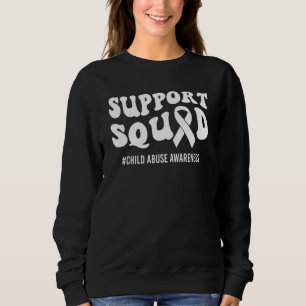 Groovy Support Squad Pinwheel Child Abuse Preventi Sweatshirt