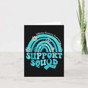 Groovy Support Squad Rainbow Addiction Recovery Aw Card