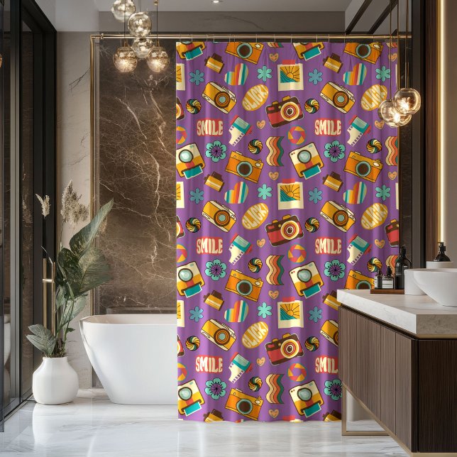 Groovy Swirl Curtain Retro Pastel Shower Style (Groovy Swirl Curtain Retro Pastel Shower Style)