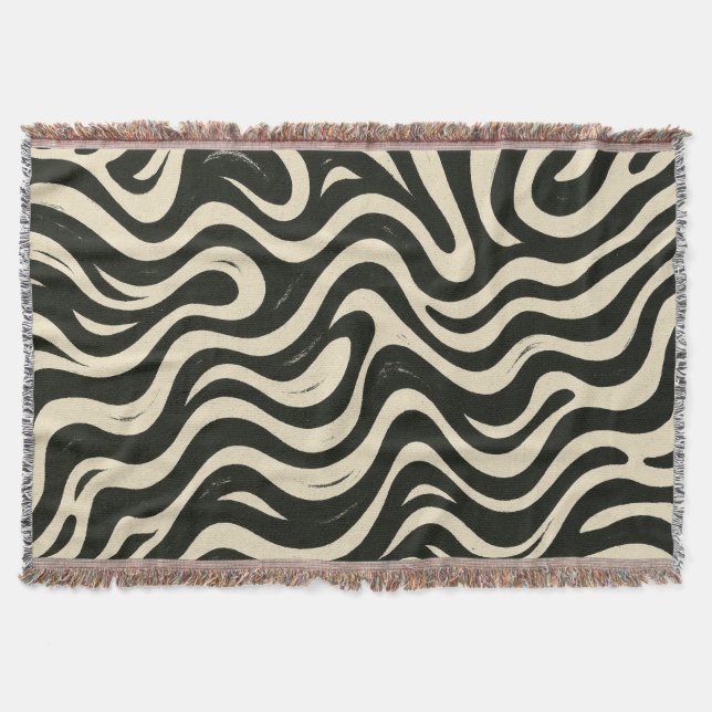 Groovy swirl  throw blanket (Front)