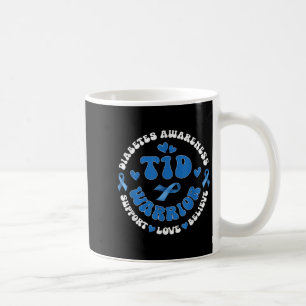 Groovy T1d Warrior Type 1 Diabetes Awareness Blue Coffee Mug