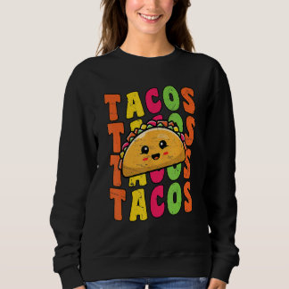 Groovy Taco Tuesday Retro  Taco  Cinco De Mayo Sweatshirt