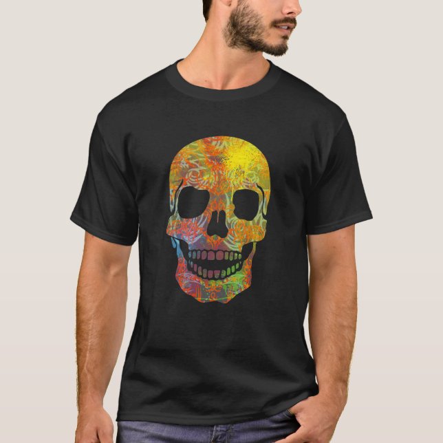 Groovy Tattooed Skull T-Shirt (Front)