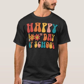Groovy Teacher 100 Days of School Student Happy 10 T-Shirt