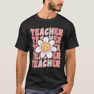 Groovy Teacher Cute 70s Daisy Flower Retro Back to T-Shirt