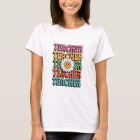 Groovy Teacher Cute Daisy Flower Retro Back School