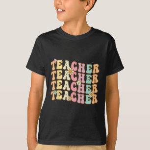 Groovy Teacher Inspirational Colourful Back To Sch T-Shirt