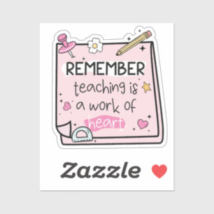 Groovy Teacher Quote Reminders Stickers