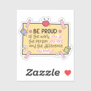 Groovy Teacher Quote Reminders Stickers