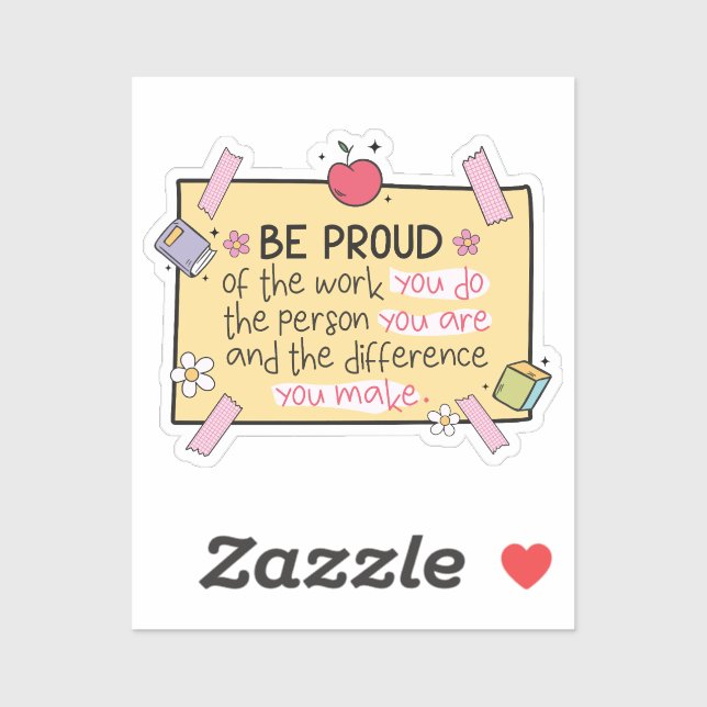 Groovy Teacher Quote Reminders Stickers (Sheet)