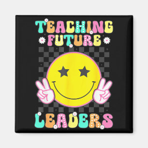 Groovy Teacher Retro Teaching Future Leaders Back Magnet