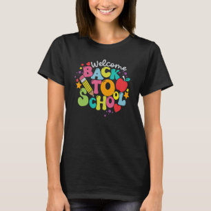 Groovy Teacher Vibes Elementary Retro Welcome Back T-Shirt