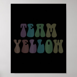 Groovy Team Yellow War Game 60s Go Summer Camp Hip Poster