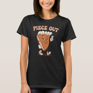 Groovy Thankful Pumpkin Pie Retro Piece Out Thanks T-Shirt