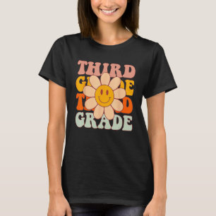 Groovy Third Grade Daisy Colorful Back To School T T-Shirt