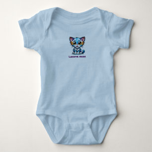 Groovy Tie-Dye Cat Baby Bodysuit