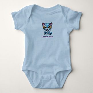 Groovy Tie-Dye Cat Baby Bodysuit