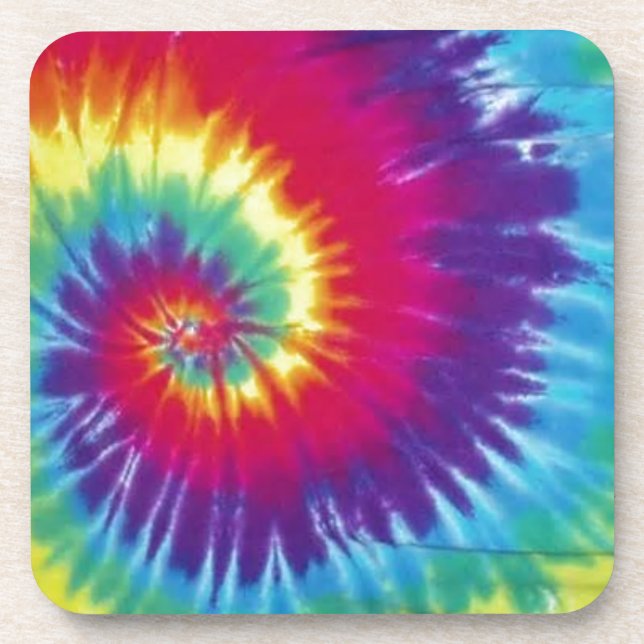 Groovy Tie Dye Hippie Style Coaster (Front)