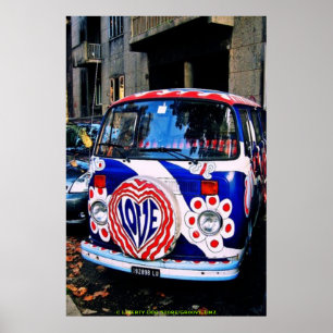 GROOVY TIMZ LOVE VAN POSTER - RETRO POSTERS