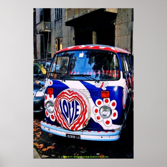 GROOVY TIMZ LOVE VAN POSTER - RETRO POSTERS (Front)