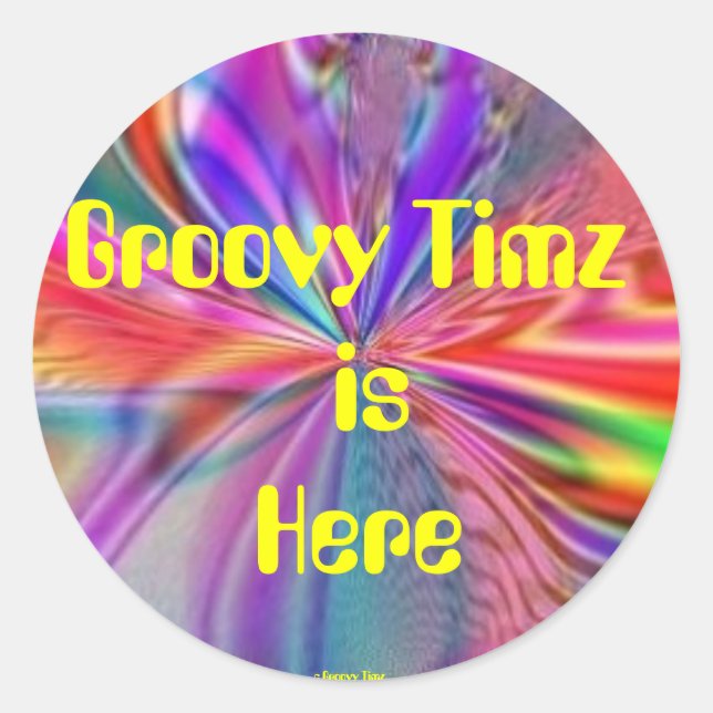 GROOVY TIMZ STICKERS - PSYCHEDELIC ARTWORK - COLOR (Front)