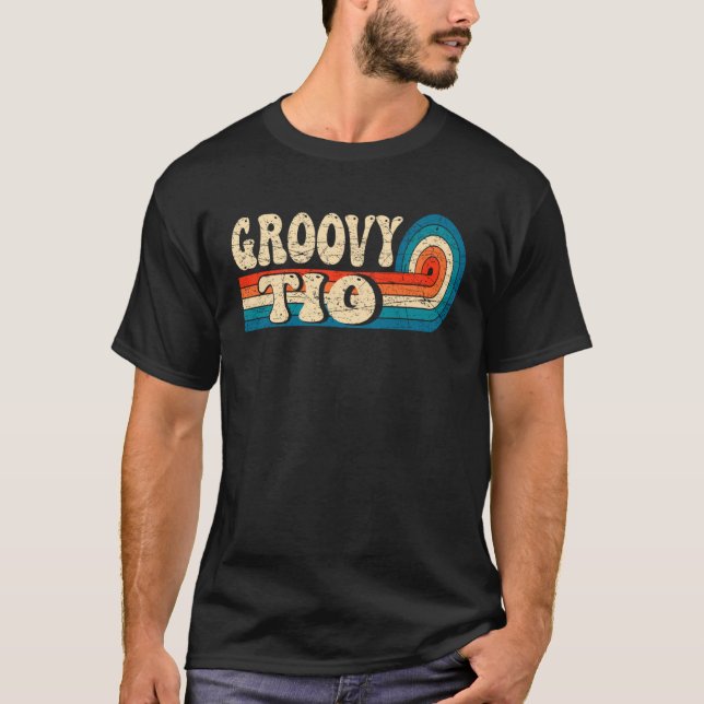 Groovy Tio 70s Aesthetic 1970 s Retro Mexican Uncl T-Shirt (Front)