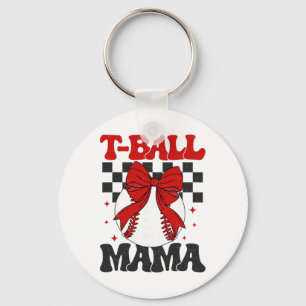 Groovy Tll Mom Softll T-ll Mama Checkered Mothers Key Ring