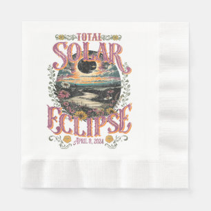 Groovy Total Solar Eclipse April 8 2024 Astronomy  Napkin