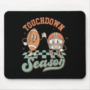 Groovy Touchdown Season Footbyll Lightning Bolt Ga Mouse Pad