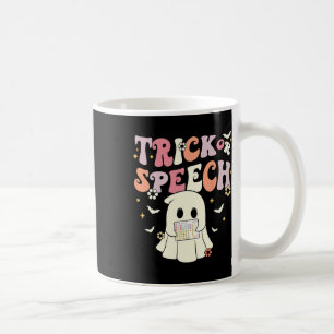 Groovy Trick Or Speech Slp Aac Ghost Halloween Cos Coffee Mug