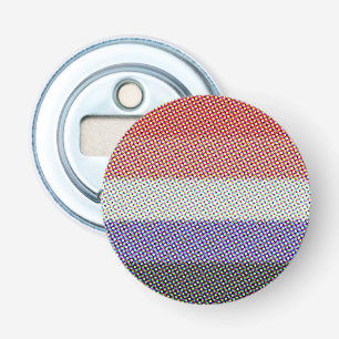Groovy Trippy Abstract Cupioromantic Pride Flag Bottle Opener