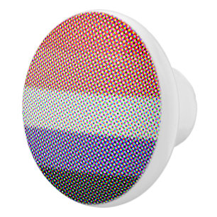 Groovy Trippy Abstract Cupioromantic Pride Flag Ceramic Knob
