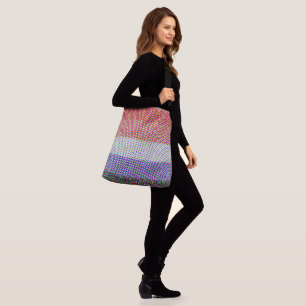 Groovy Trippy Abstract Cupioromantic Pride Flag Crossbody Bag