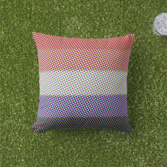 Groovy Trippy Abstract Cupioromantic Pride Flag Cushion (Grass)