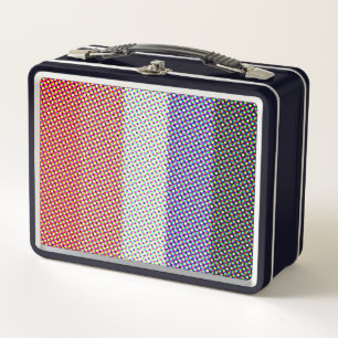 Groovy Trippy Abstract Cupioromantic Pride Flag Metal Lunch Box