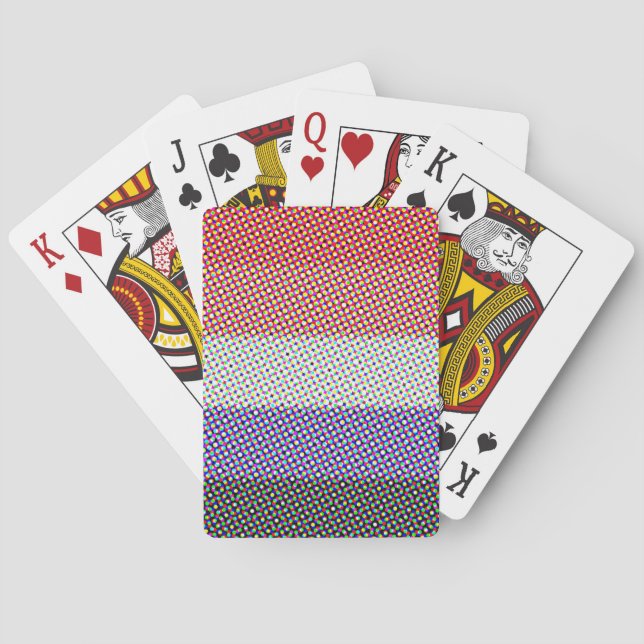 Groovy Trippy Abstract Cupioromantic Pride Flag Playing Cards (Back)