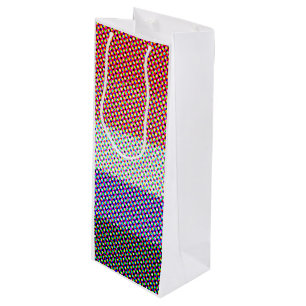 Groovy Trippy Abstract Cupioromantic Pride Flag Wine Gift Bag
