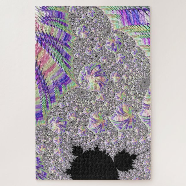 Groovy Trippy Funky Psychedelic Fractal Art Jigsaw Puzzle (Vertical)