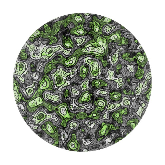 Groovy Trippy Grungy Funky Abstract Agender Pride Cutting Board (Front)