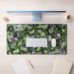 Groovy Trippy Grungy Funky Abstract Agender Pride Desk Mat