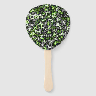 Groovy Trippy Grungy Funky Abstract Agender Pride Hand Fan