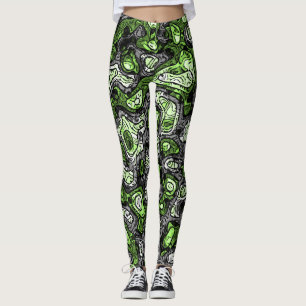 Groovy Trippy Grungy Funky Abstract Agender Pride Leggings